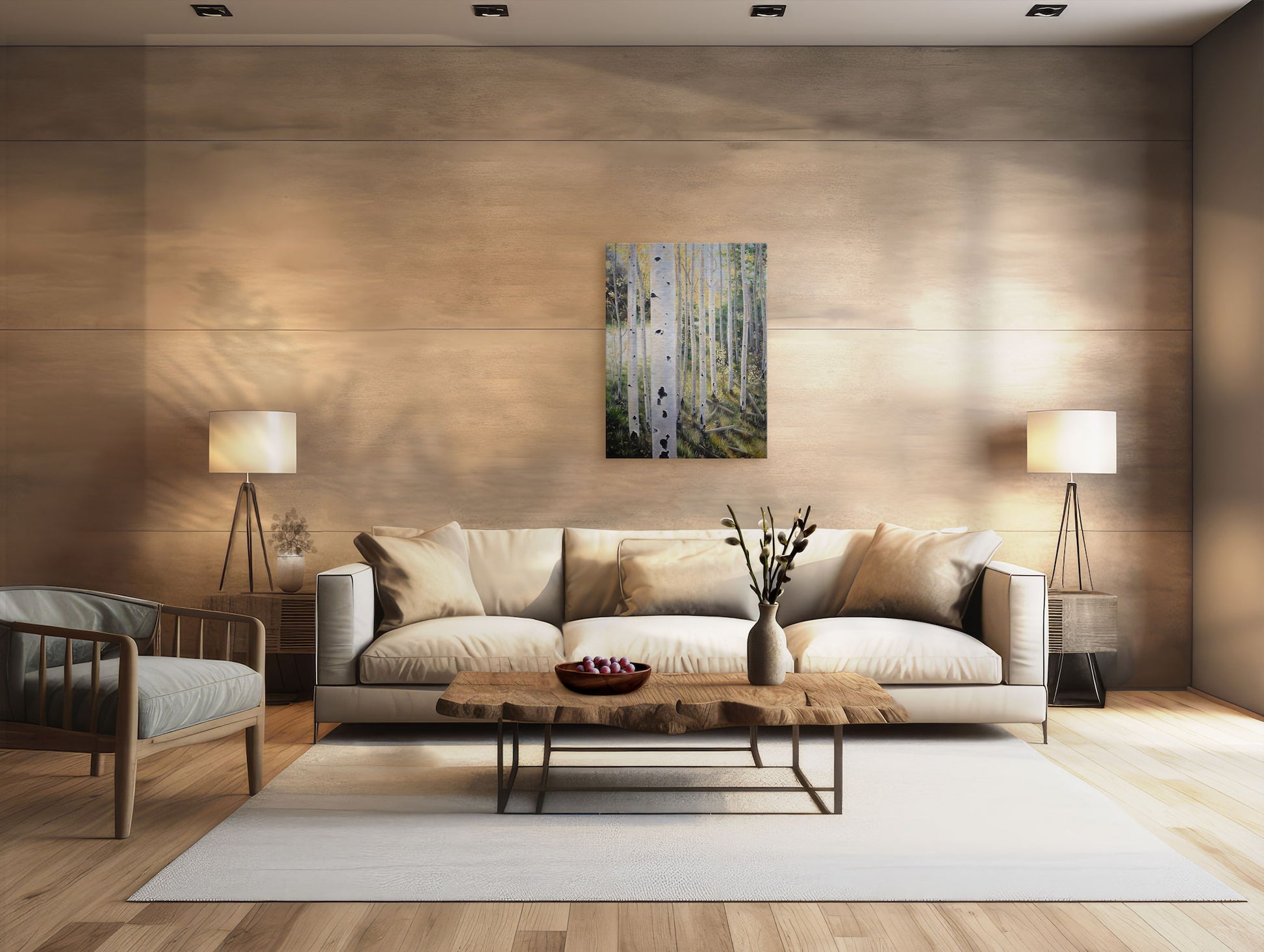 Oil Painting of Colorados Giants Aspen Trees by Jerry PoynterFineArt.com