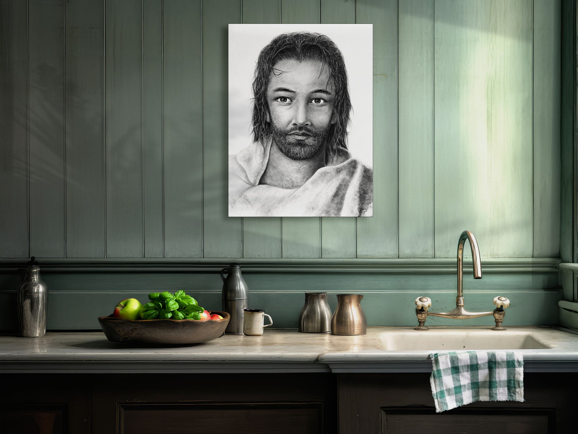 Graphite Drawing of Jesus by Jerry PoynterFineArt.com