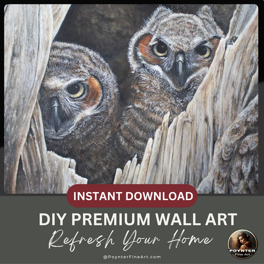 Great Horned Owl - Digital Print Download
